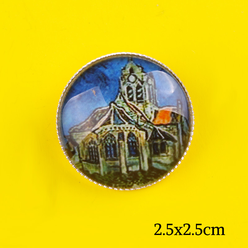 Hermoso Paisaje pintura insignias de Epoxy para mochila broches Pin insignias para pinzas para ropa para mochilas Placa de de la joyería de DIY