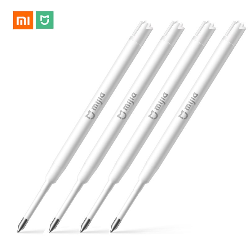 Xiaomi Mijia Teken Pen Refill Balpennen 0.5Mm Glad Refill Rolling Roller Zwarte Inkt Ondertekening Pennen Voor School: 4pcs