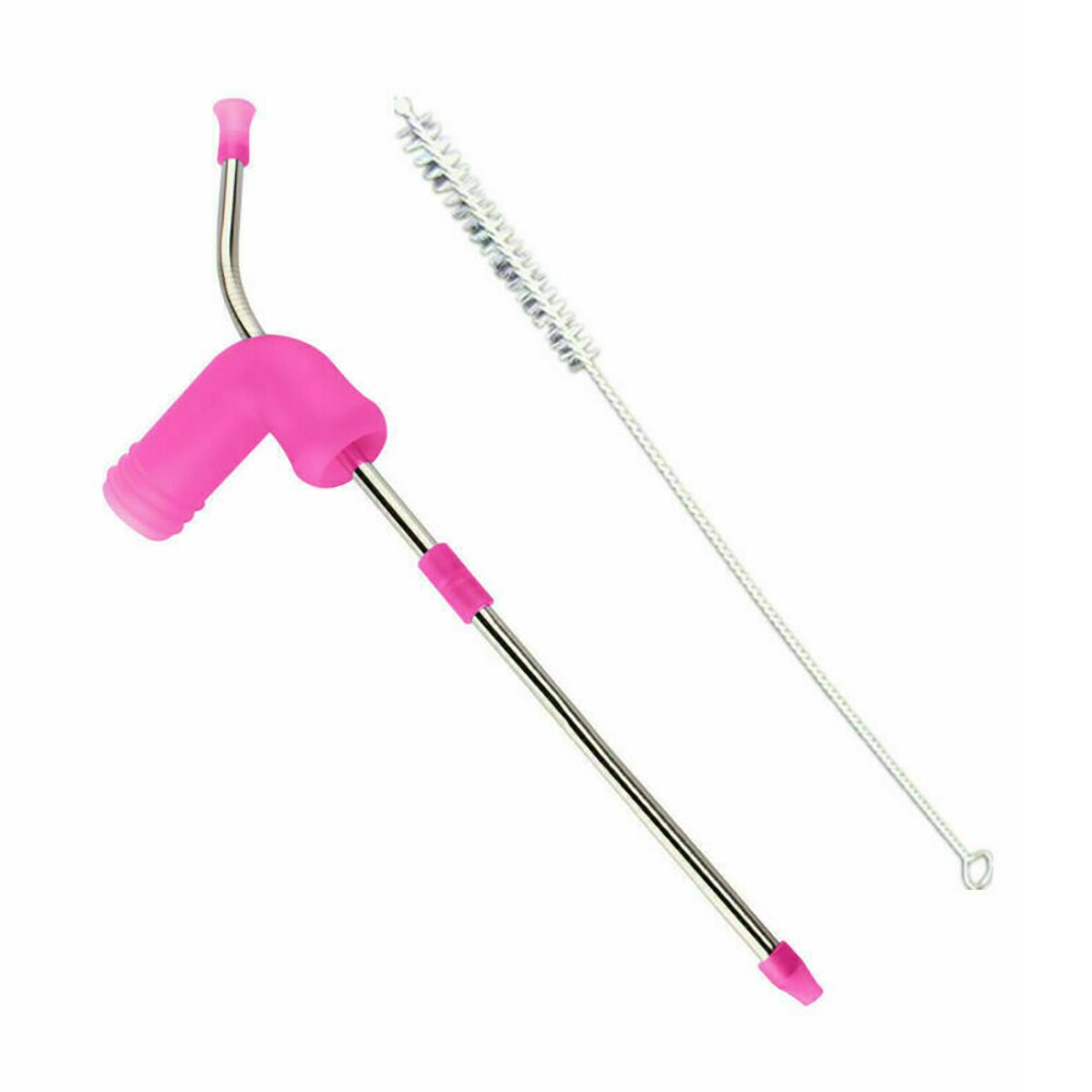 Funny Drinking Straws for Beer Can Accessories Beer Bottle Funnel Barware Home Club Party Drinks Straws Bachelor Party prop: pink