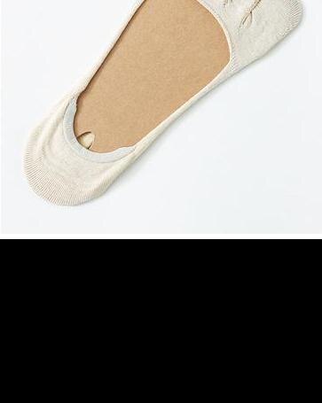 Calcetines de algodón de cinco dedos para mujer, medias invisibles de algodón, de silicona, antideslizantes, de verano: Beige