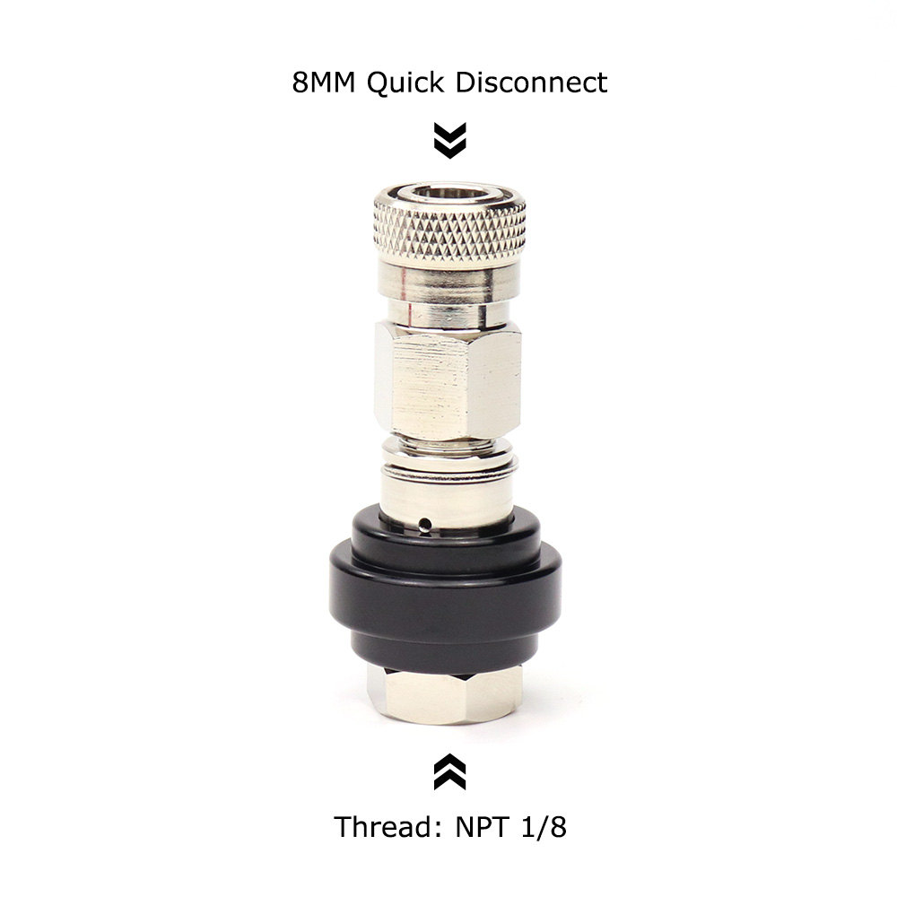 Air CO2 Slide Terugslagklep Met Quick Disconect Voor Coil Remote Slang Accessoire | Draad 1/8NPT: Licht Groen
