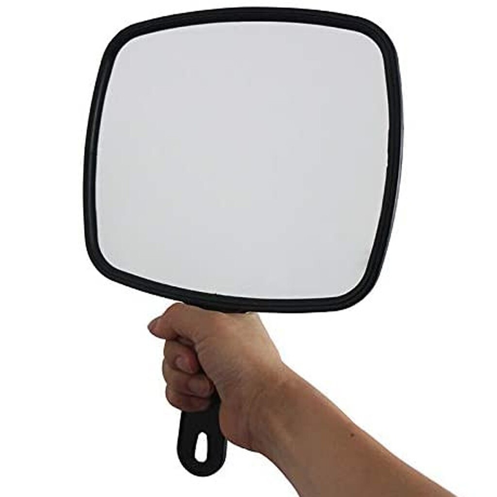 Handheld All-Round Makeup Mirror Cosmetic Hand Held Mirror Magnifier For Ladies Beauty Dresser Barber Hairdressing#W