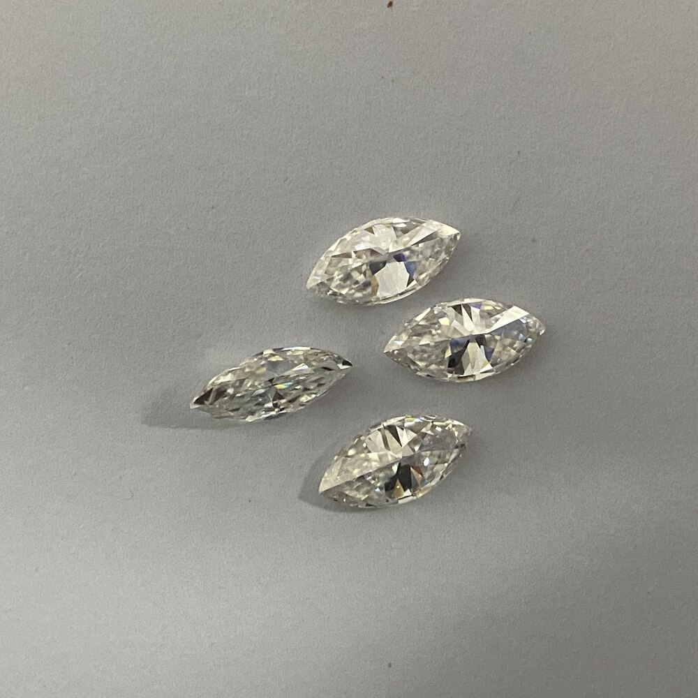 Mosangnai GRA D VVS1 5x10 MM 1 Karat Marquise Shape Supper White Moissanite Diamond For Ring Making