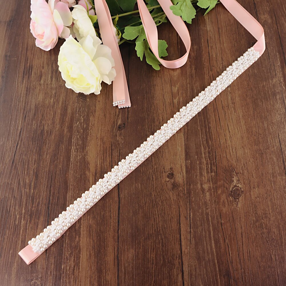 Wedding Sash Strass Zijden Lint Bruiloft Bruids Riem Crystal Sash Art Deco Strass Riem Wedding Sash Belt Bridal Gown: vintage pink