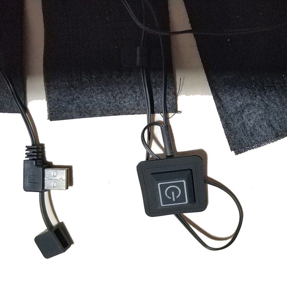 1 Set USB Electric Heating Pad 3 Heat Levels Winter Outdoor Heating Pads for DIY Heated Jacket