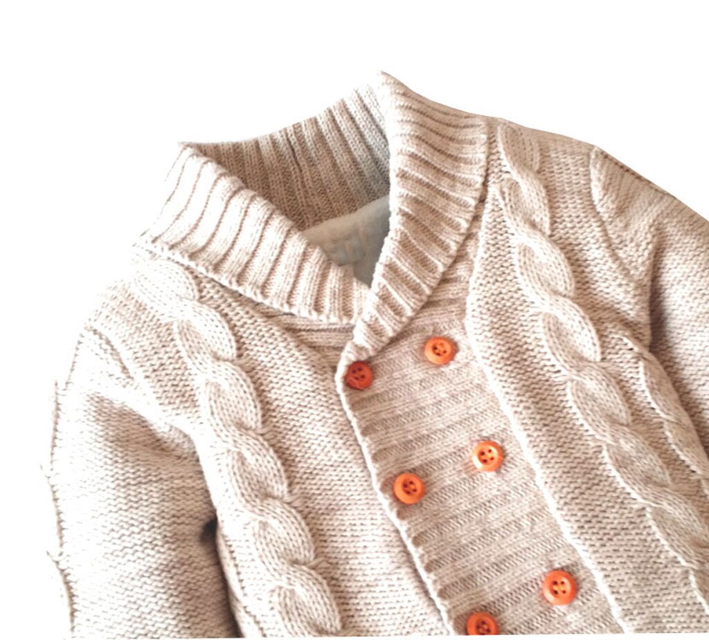 Toddler Autumn Winter Jacket Kids Coat Baby Girls Boy Jackets Warm Coat Knit Crochet Outwear Sweater Parkas Overcoat #1019