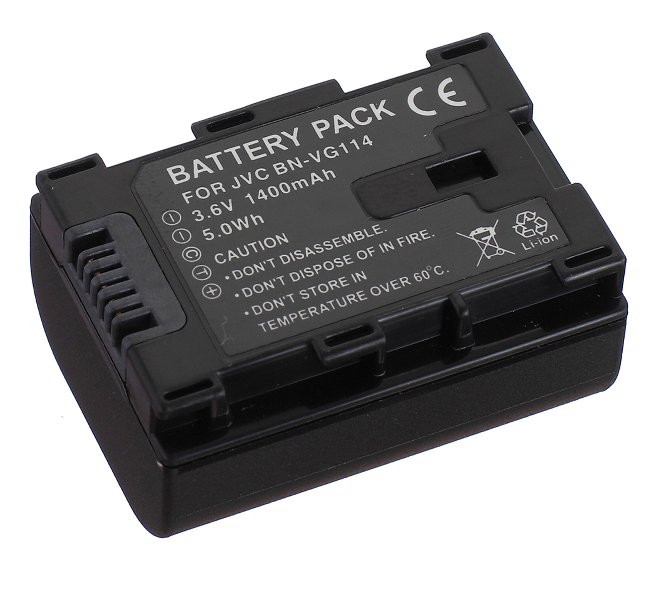 Paquete de batería para JVC BN-VG107, BN-VG107U, BN-VG107E, BN-VG108, BN-VG108U, BN-VG108E, BN-VG114, BN-VG121,
