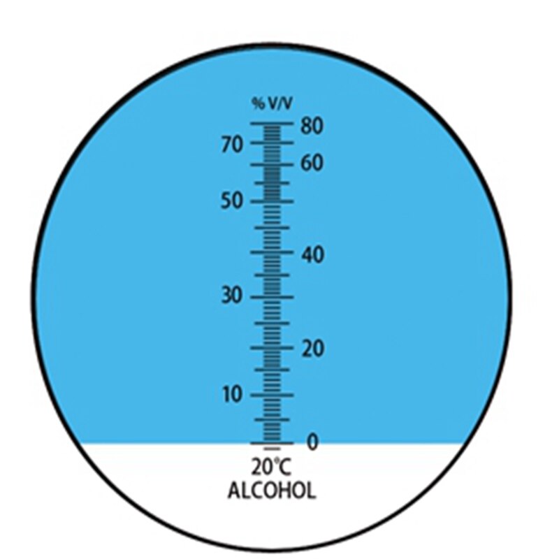 Alkohol refraktometer atc 0 ~ 80% v / v alkoholometer håndholdt vin hydrometer destillerede drikkevarer ethanol koncentrat spiritus tester