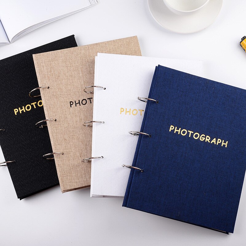 Stor kapacitet fotoalbum til billeder 10 x 15 løse blade 3 ringbind bog til 3 tommer 5 tommer 6 tommer 7 tommer billetter