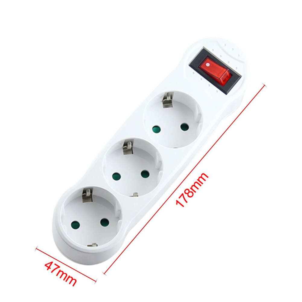 European Type Conversion Plug 1 TO 3 Way EU Standard Power Adapter Socket EU standard 250v