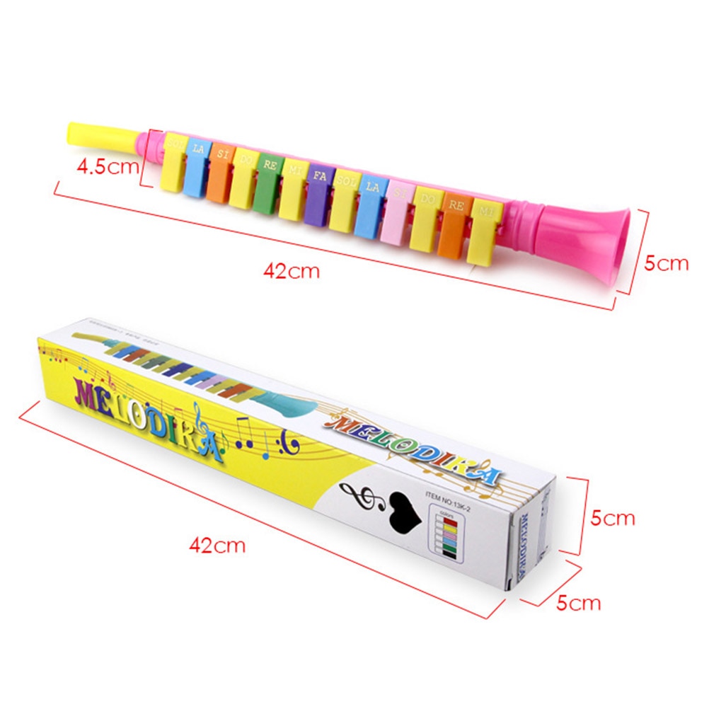 Slumpmässig färg barn baby plast 13- nyckelton orgel blåsrör barn tidig utbildning pussel leksaker musikinstrument leksaker  #30