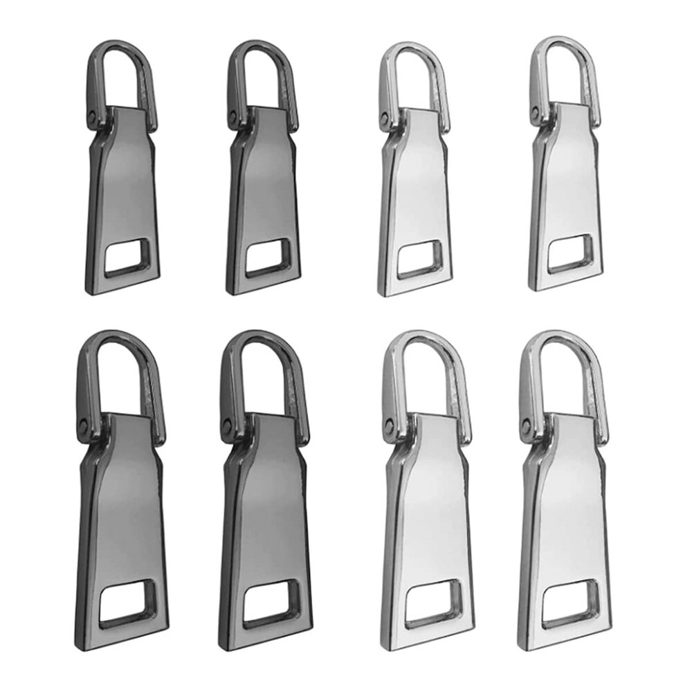 10pcs Zipper Pull Tabs Zip Fixer Replacements for Crafts Zipper Replacement Zipper Repair Kit DIY Detachable Zipper Pull Tab