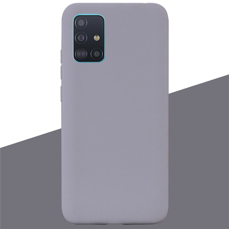 Silikon Fall Für Samsung Galaxy A71 Fall Candy Farbe Zurück Abdeckung Weiche TPU Fall Für Samsung Galaxy A 71 A715F stoßstange Coque Fundas: 7 Gray