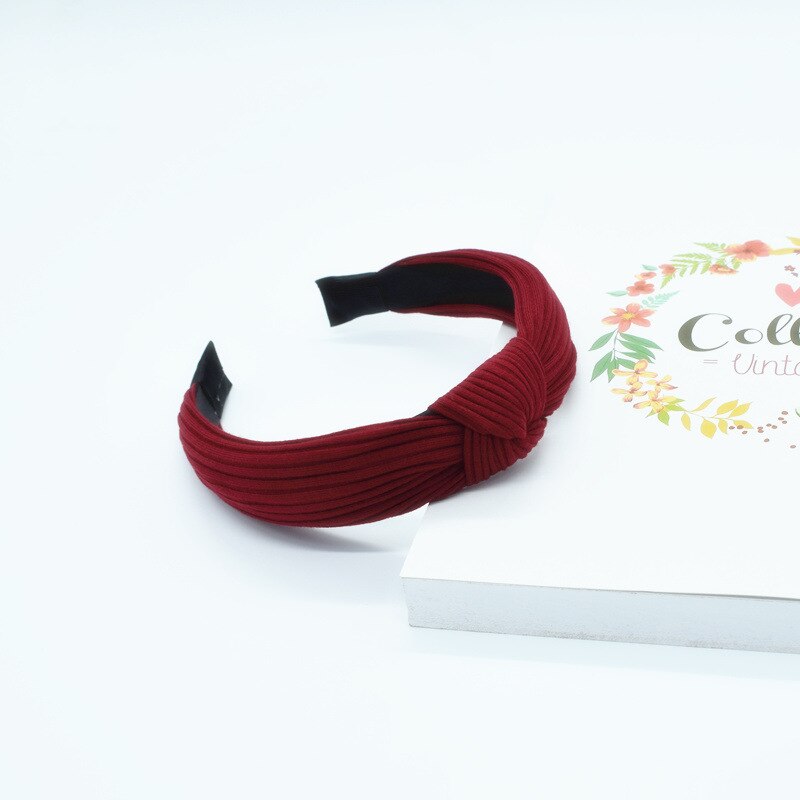 Diadema anudada para niña y mujer, bandanas con lazo de lana, diadema con orejas de animales, turbante, accesorios para el cabello, 1 ud.: 1