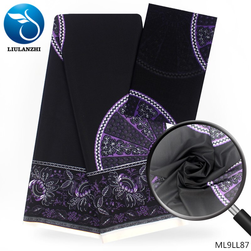 LIULANZHI modal fabric printed chiffon fabric audel fabrics 4+2 yards per lot african woman party clothing ML9LL81-87: ML9LL87