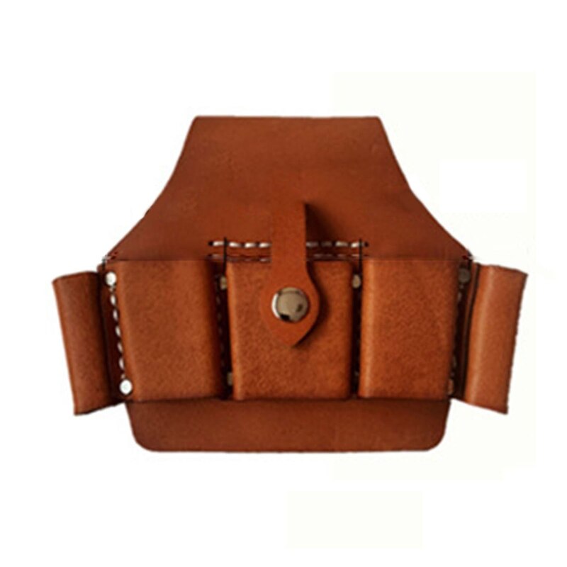 Durable Leather Sheath Pouch Holder Gardening Tools Holster Belt Case for Garden Pruning Pocket for Men Dad: 5piece cutting set