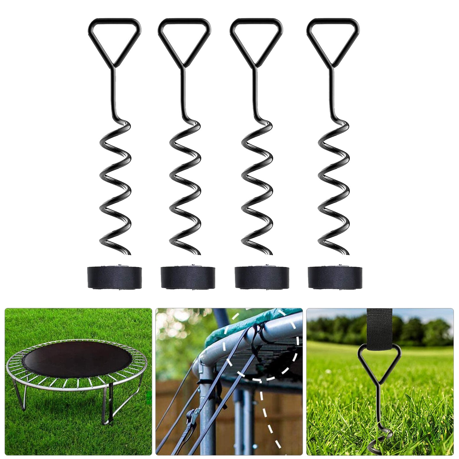 Kit d&#39;ancrage au sol pour Trampoline, canopée d&#39;extérieur en forme de tire-bouchon