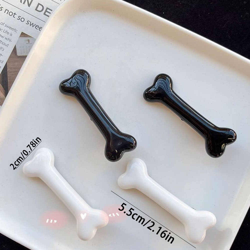 Pinza para el pelo de hueso blanco, horquilla bonita de dibujos animados Y2k, Clip para el volumen del cabello a la , pasadores de horquillas pequeñas, accesorios creativos para el cabello 2025