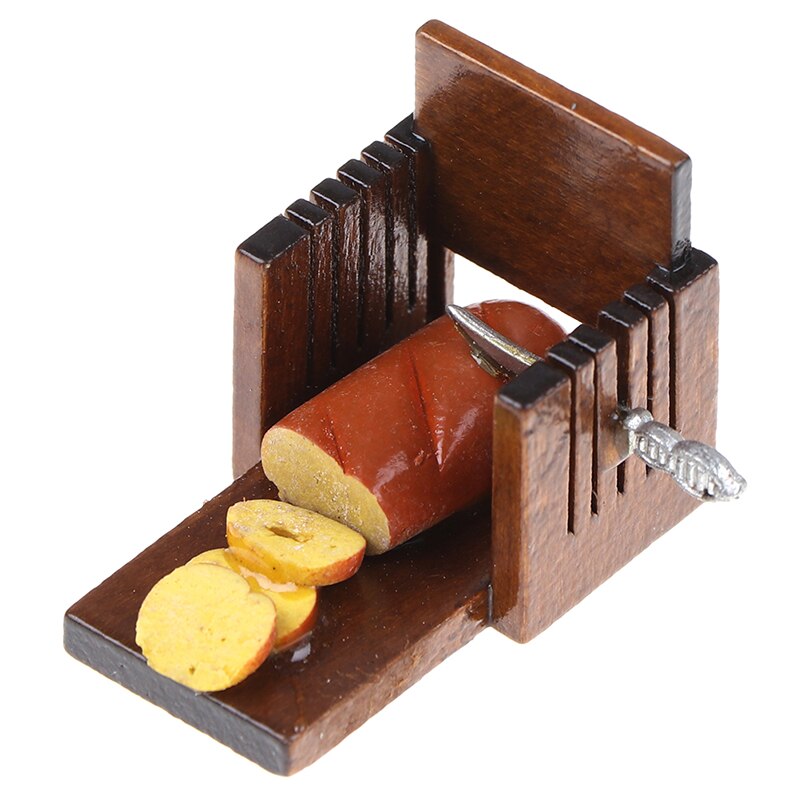 mini Carino Pannello Affettatrice Modello Affettatrice Alimento Della Cucina Accessori per la Casa Colazione Carft Chidren Regali 1:12 Casa di Bambola in Miniatura