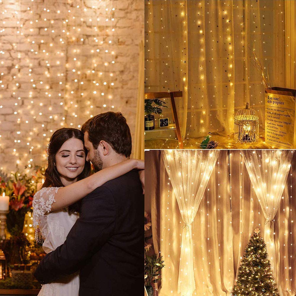 3m usb led-gordijnen met afstandsbediening, verengordijnen, raamverlichting voor feesten, bruiloften, verlichting met led-decoratie