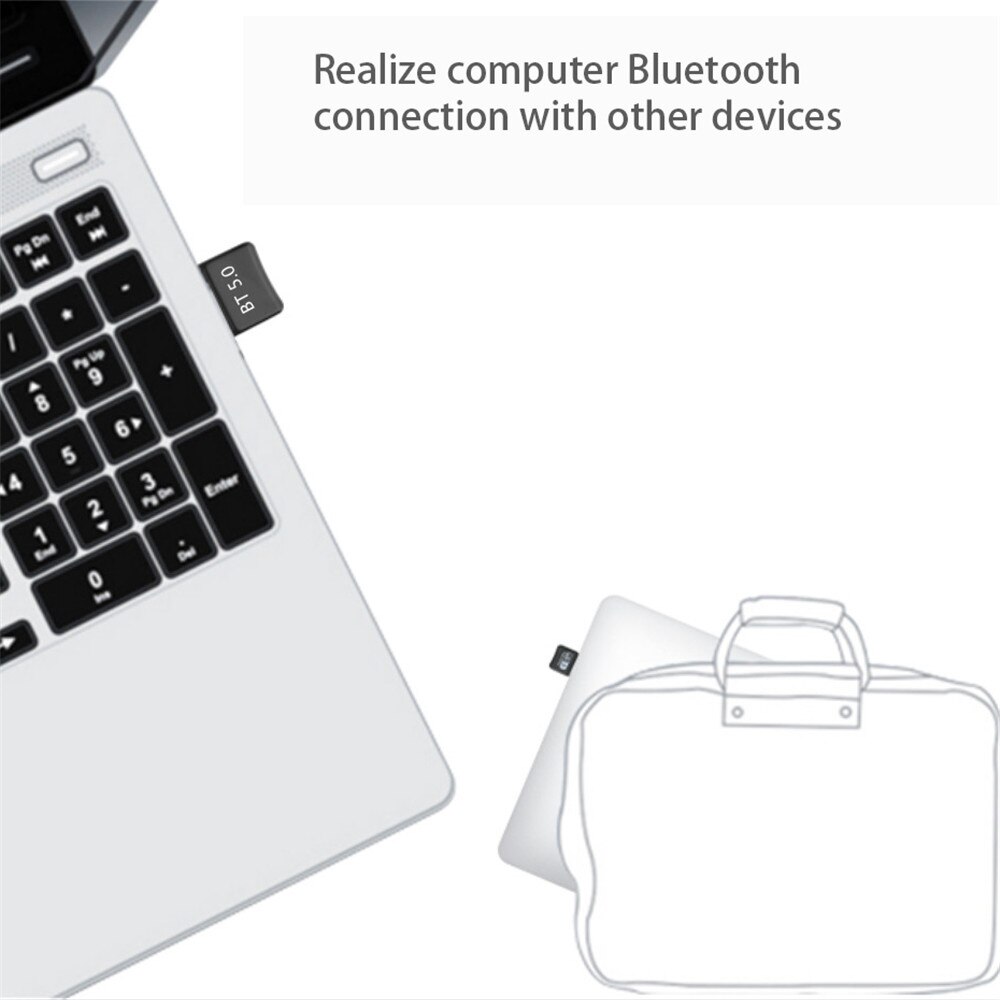 kebidumei Mini USB Bluetooth Dongle 5.0. receiver portable USB Bluetooth Adapter receiver Wireless for Computer PC Wireless Mous