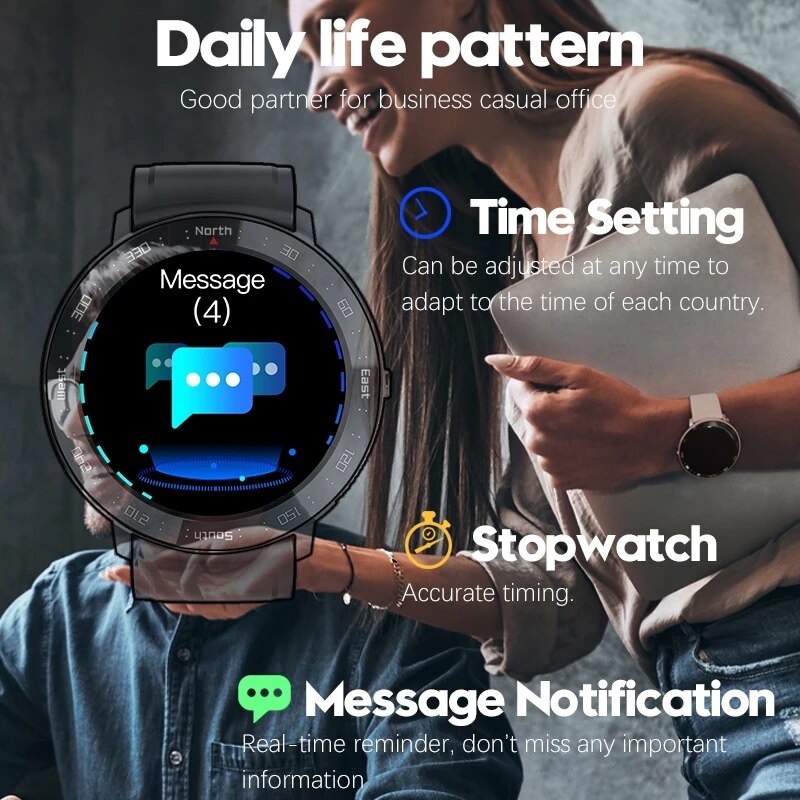 Noord Rand Mannen Outdoor Sport Horloge Hartslagmeter Fitness Mannen En Vrouwen Smart Horloge Bluetooth Voor android Ios