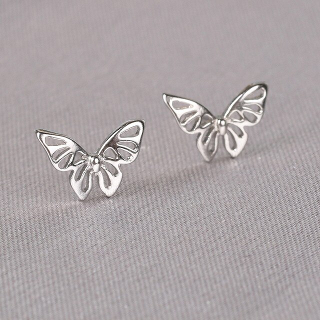 Real 925 Sterling Silver Stud Earrings for Women Girls Jewelry brincos oorbellen aros de plata 925: 032-R185