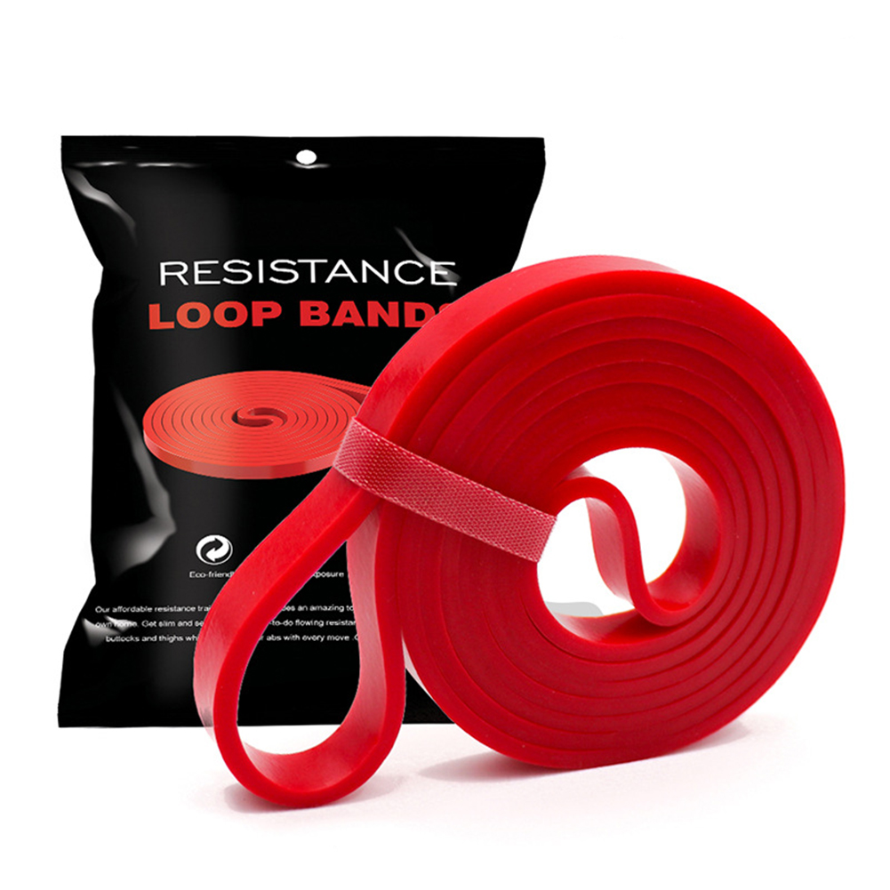 2080mm Elastic Resistance Band Exercise Expander Stretch Fitness Belt Pull Up Training Pilates Yoga Gym Home Workout Equipment: Red