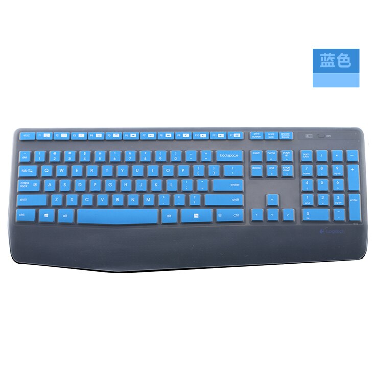 Espl Keyboard Cover For Logitech k345 MK345 keyboard protective film wireless keyboard cover soft silicone dustproof film: Red