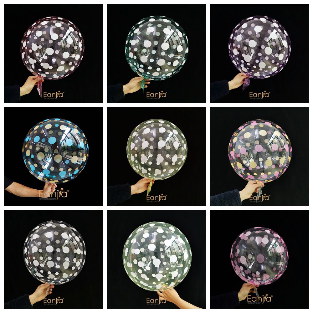 2Pcs Crystal Bubble Ballon 18in Kleurrijke Crystal Bobo Ballon Voor Birthday Party Bruiloft Decoratie