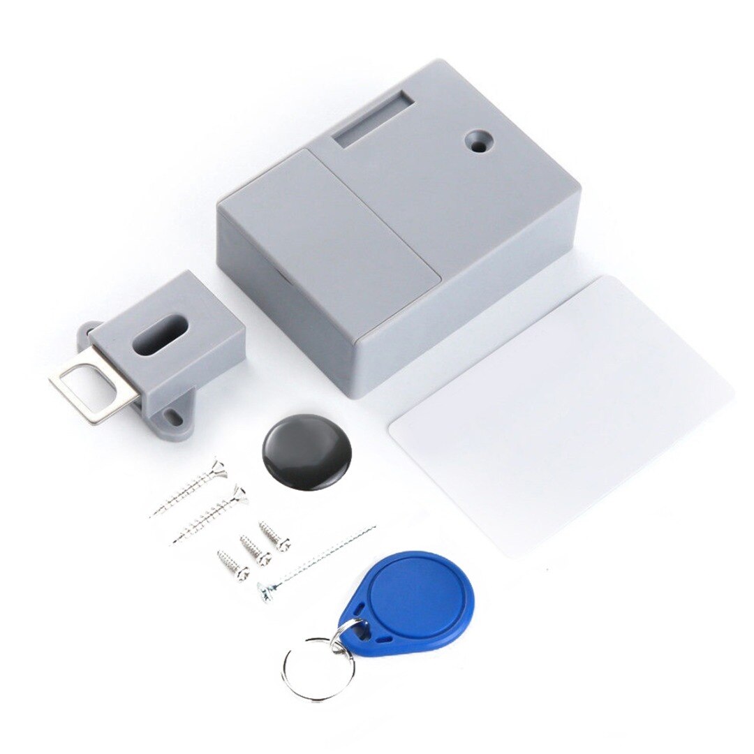 1set RFID Door Lock Electronic Smart Cabinet Drawer Lock Automatic Digital Keyless Security Card For Wardrobe Lockers Hardware