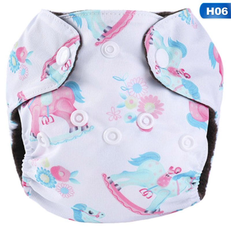 Leuke Cartoon Pttern Luier Voor Baby Kids Bamboe Houtskool Ultradunne Pasgeboren Baby Luiers Nb Aio Doek Luier Fit Voor 0-3Kg: DP0057H06
