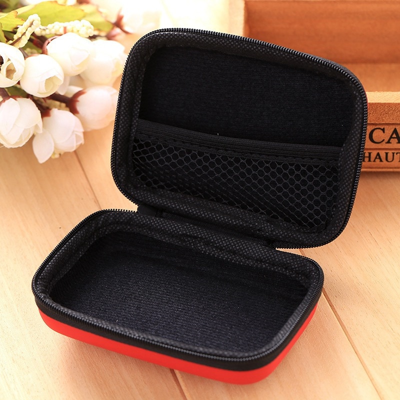 Women Men Coin Purse Bag Portable Rectangle Storage Key Wallet Children SD Cards Storage Box Headphone Storage Box for Girls