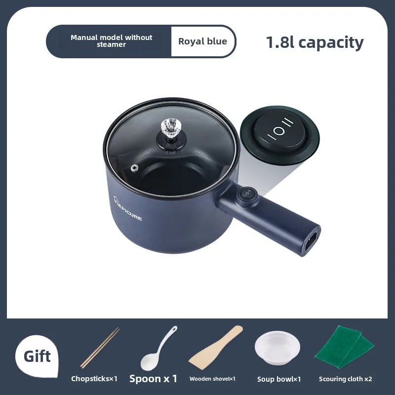 Mini Multifunctional Electric Wok 110V US Standard Student Dormitory Soup Pot Noodles Cooking Rice Heating Pot for Home Use: green / US