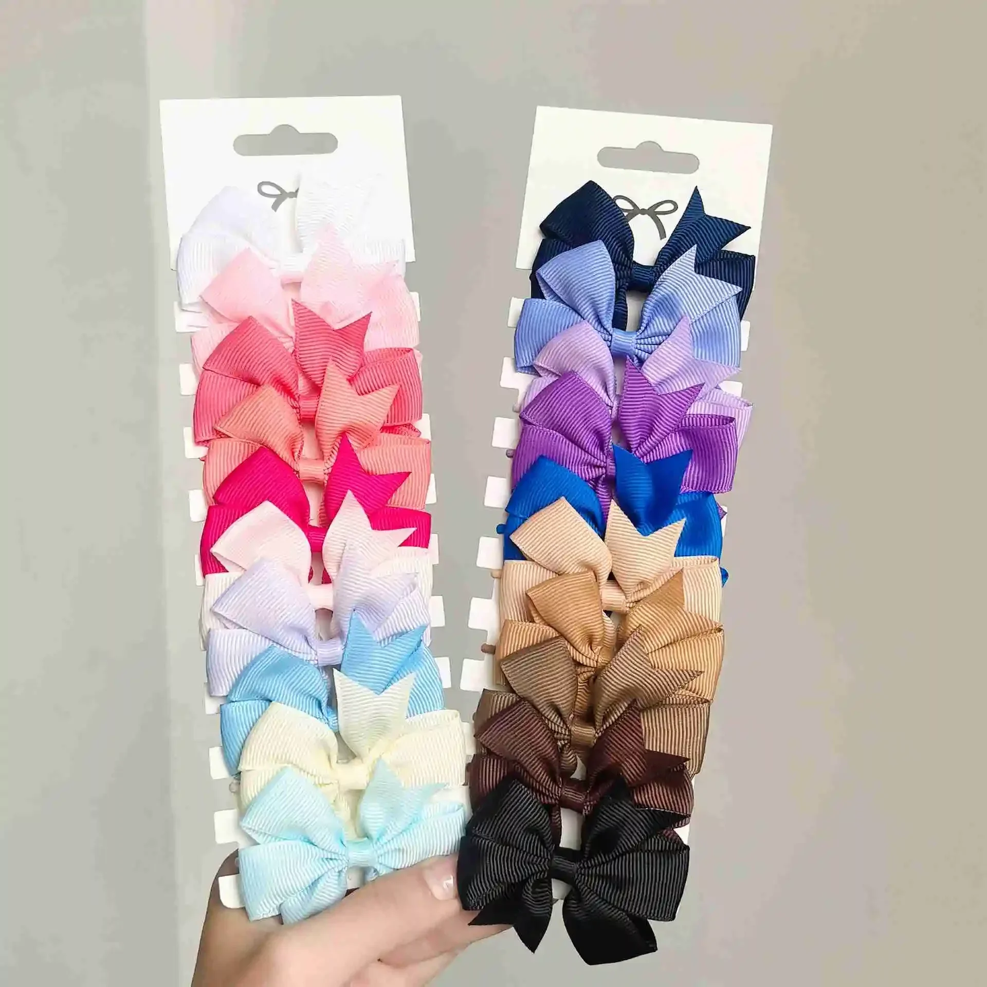 10 Uds. De lazos de 3 estilos, banda de goma elástica para el cabello, lazos para el cabello, cinta, coleta, accesorios para el cabello de grogrén, bandas para la cabeza para niña para niños