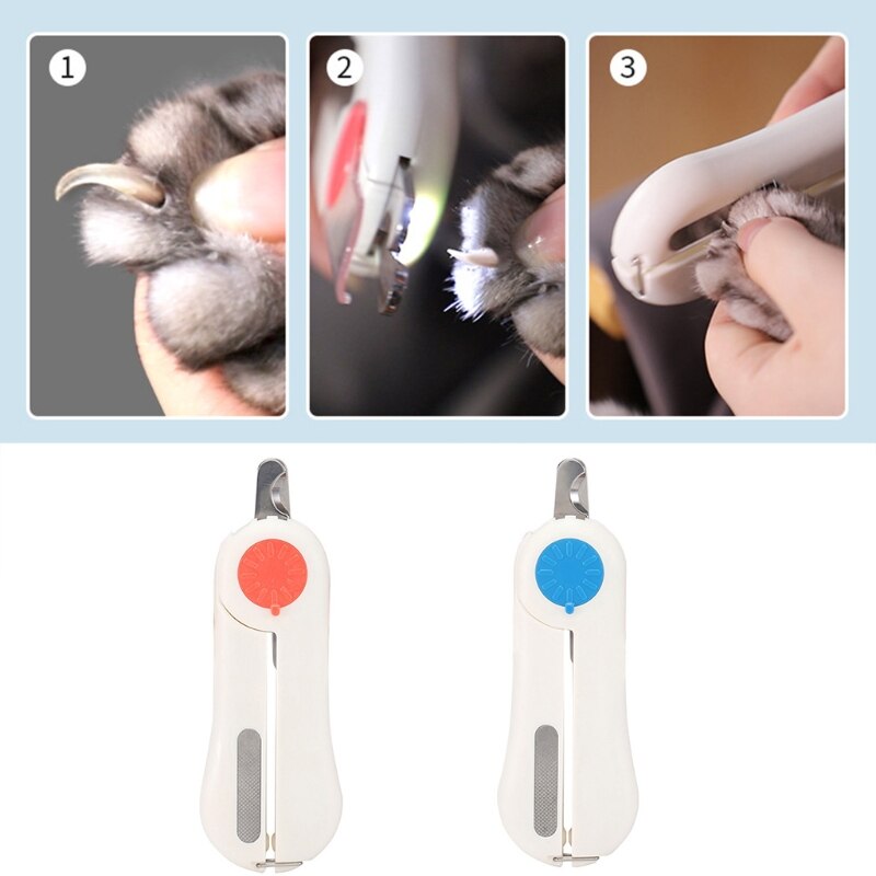Nagelknipper voor huisdieren, hond, kat, schoonheidsschaar, led-verlichting, puppy, kitten, verzorging, klauw, nagels, knipmachine