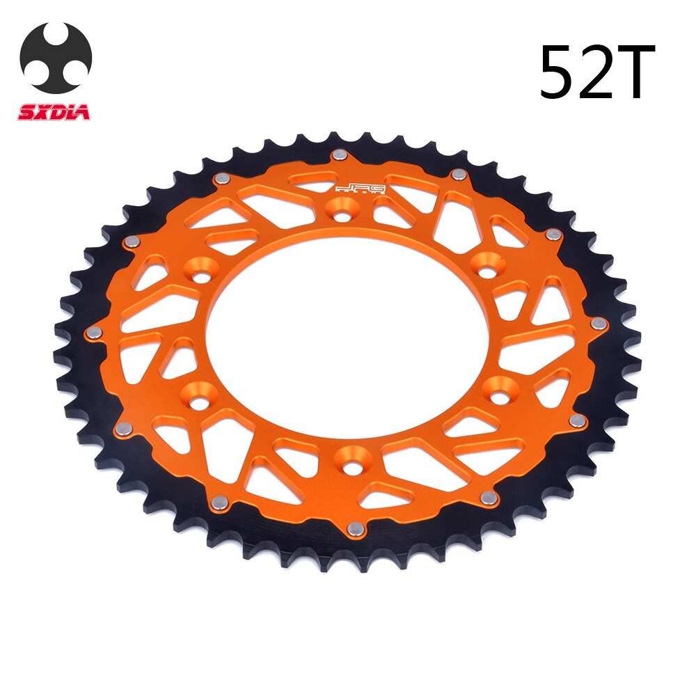 42T 45T 48T 50T 52T Rear Chain Sprocket Bolt For KTM EXC EXC-F SX XC-W XCFW MXC SXS SX-F XC XCF SMR SMC 125 150 250 450 LC4 Duke: 52T Orange