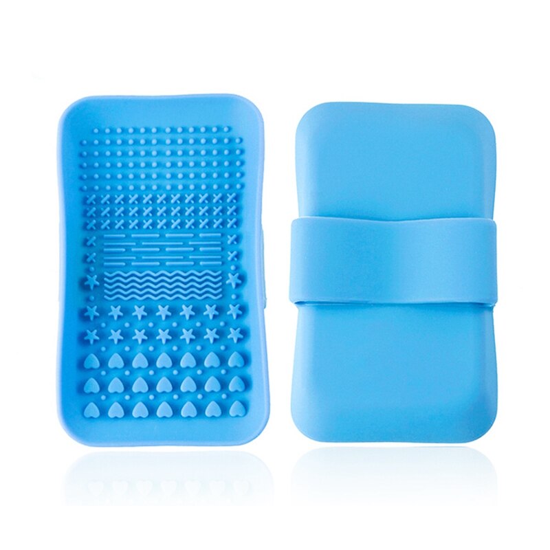Almohadilla de limpieza para pinceles de maquillaje, tapete de silicona para cosmética, cepillo para cejas, herramienta de lavado, tabla raspadora, accesorios para brochas de maquillaje