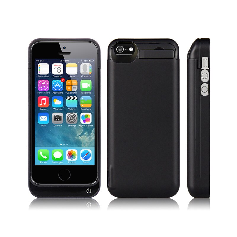 Charger Battery 2200mAh Power Bank Case Extra External Backup Battery for iPhone 5/5S/ SE Charger Battery Backup