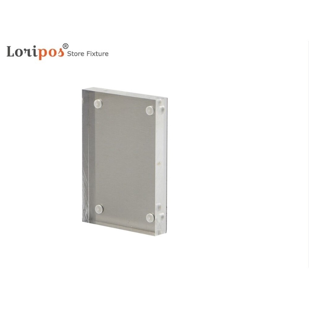 2pcs Transparent Picture Photo Poster Display Frame Table Sign Clear View Both Side Magnetic Acrylic Block Picture Frame