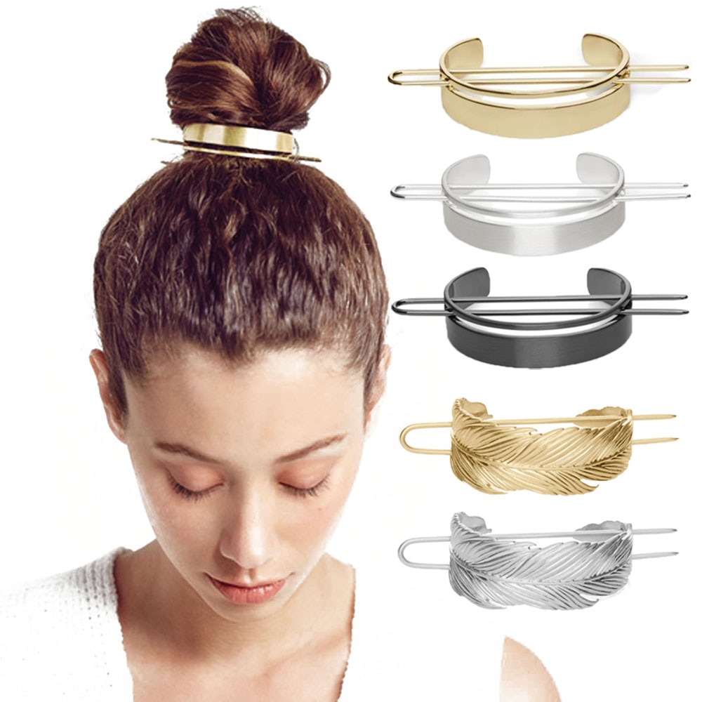 Alliage rond haut épingles à cheveux chignon Cage minimaliste chignon Cage de support cheveux bâton fille cheveux accessoires cheveux bijoux