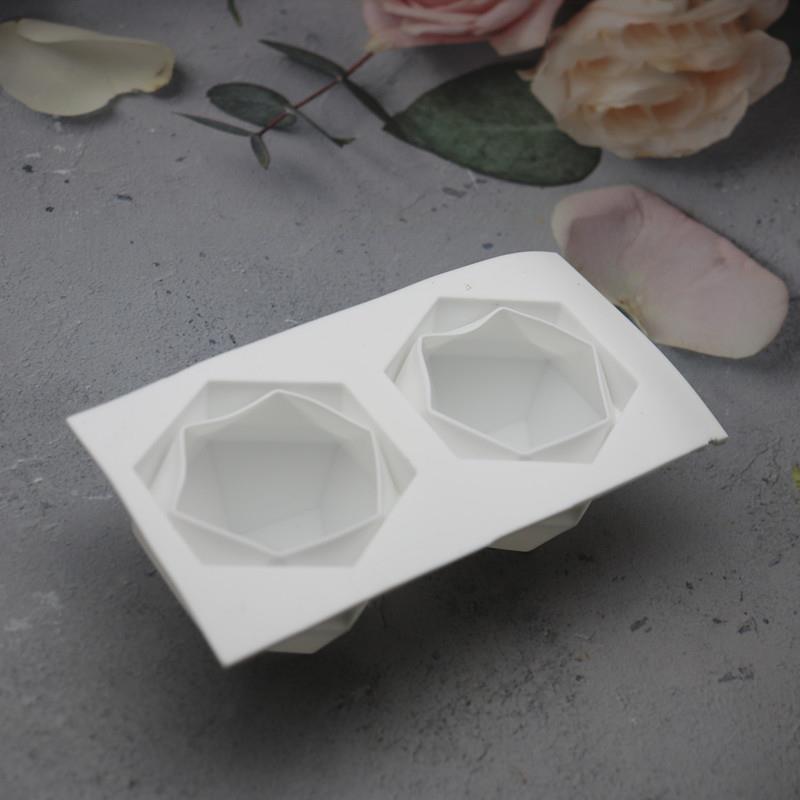 Silicone Kaars Maken Mold Geometrische 3D Vorm Resin Epoxy Cake Handgemaakte Diy Craft Mal Vorm Voor Kaarsen: 09