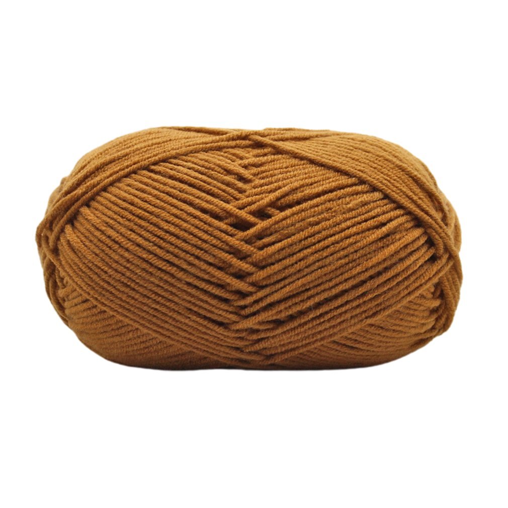 4 strands of milk cotton thread 4 strands of pure cotton hat scarf line blanket medium thick crochet wool: Coffee