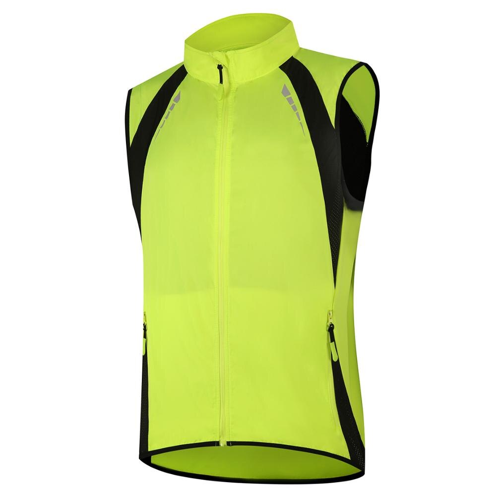 Vanntett reflekterende sykkel gilet sykkel mtb lett vindtett Vest terrengsykkel klær rygg pustende mesh