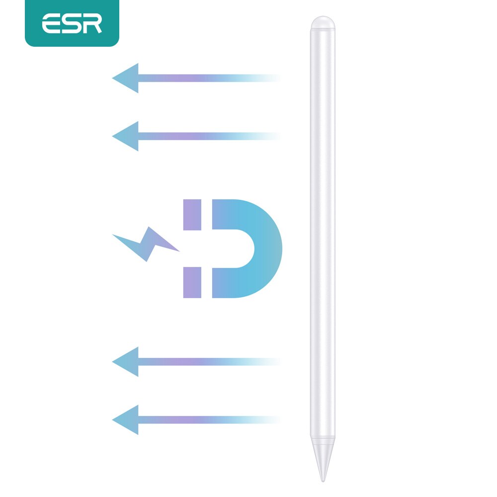 ESR for iPad Pencil Stylus Pen Magnetic Stylus Pencil for iPad Air 4/iPad 8th/iPad Pro Responsive Digital Stylus Pen Tablet: White