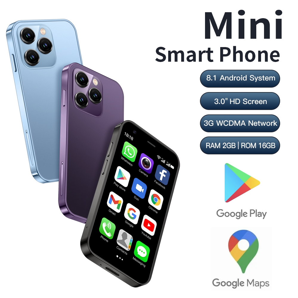 2024 SERVO Kleines Smartphone 3,0-Zoll-Anzeige Dual SIM 3G WCDMA Android 8.1 OS 2 GB + 16 GB GPS WIFI Tragbares Mini-praktisch Niedriger Preis