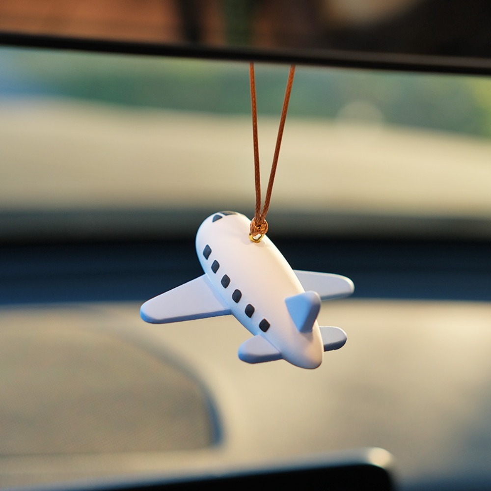 de avión de tendencia, accesorios de Interior de coche, decoración colgante de coche bonito, franjas de diferente Color, artesanías colgantes para coche: Marrón