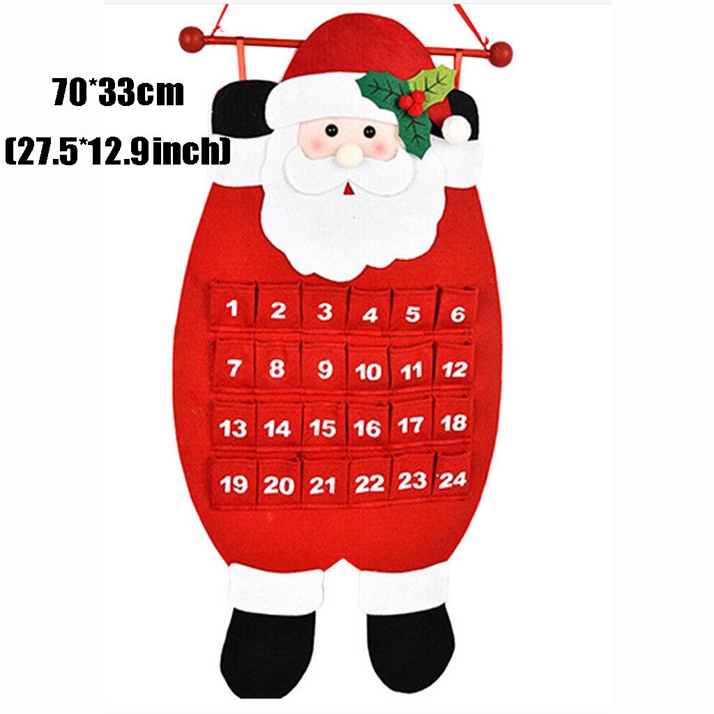 2PC Cartoon Advent Calendars Christmas Old Man Snow Man Deer Calendar Advent Countdown Calendar christmas decorations for home F