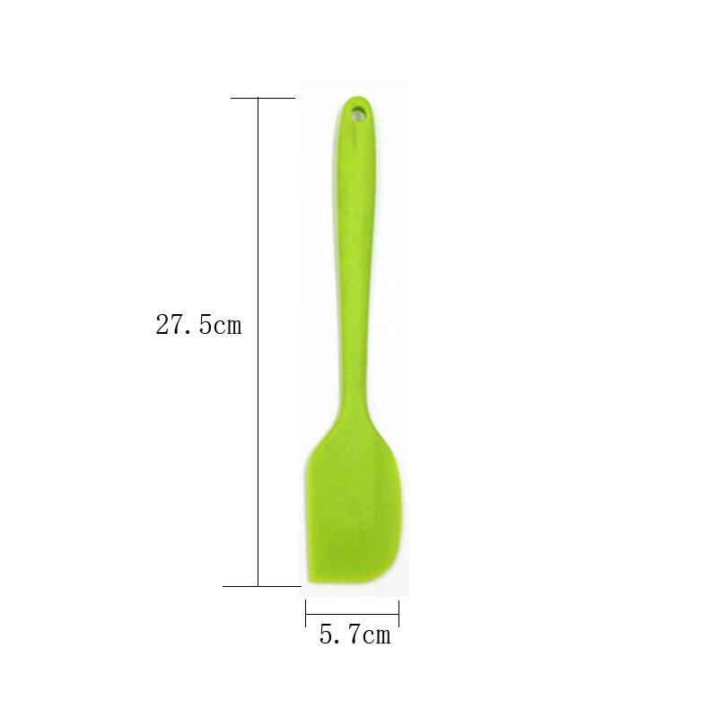 Multicolore alimentaire antiadhésif beurre cuisson Silicone spatule ensemble Cookie pâtisserie grattoir gâteau cuisson spatule Silicone spatule: large green