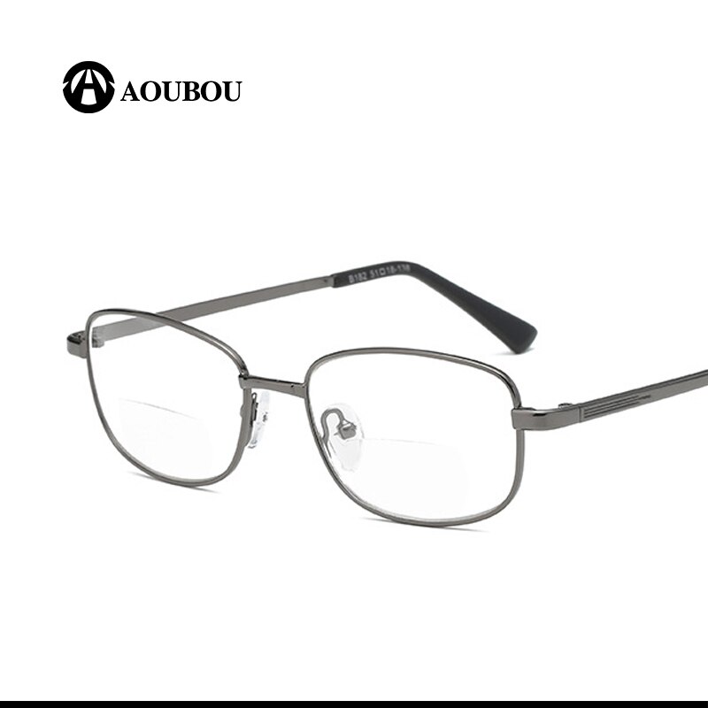 Lunettes de lecture bifocales à Double focalisation, monture complète en métal, loupe pour personnes âgées, pour lire les journaux télécommandés, Anti-éblouissement, gozluk cercevesi bayan gozluk